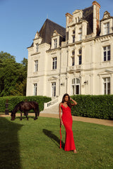 Pop Of Drama Maxi Dress Red