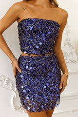 Frozen Sapphire Sequin Set Navy
