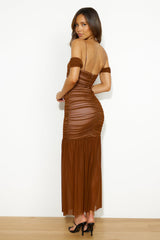 Compliments Maxi Dress Brown
