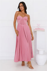 Sunflower Serenity Plisse Maxi Dress Plum