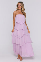 Starlet Season Strapless Maxi Dress Lilac