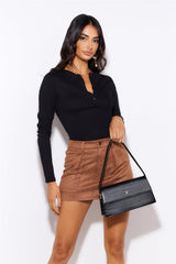 Rewear Ribbed Top Black