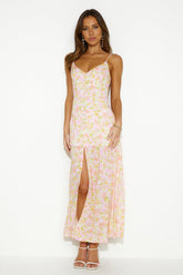 HELLO MOLLY Skipping Fields Maxi Dress Pink