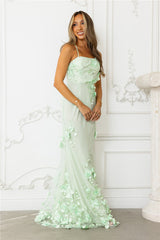 Flower Vine Maxi Dress Sage