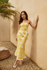 Reach The Stars Strapless Top Yellow