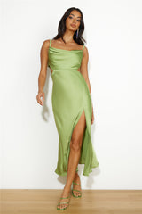 Freshest Brew Midi Dress Green