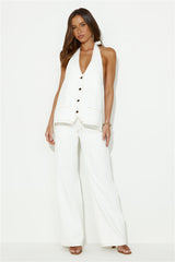 LIONESS Hills Halter Top Porcelain