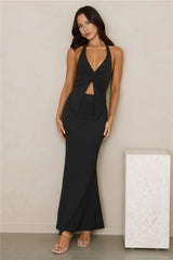 Coral Cove Maxi Skirt Black