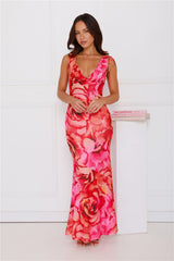 Pop Of Vibrancy Mesh Maxi Dress Pink