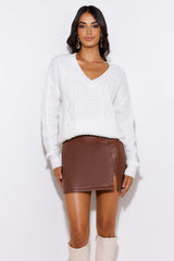 Notice You Mini Skirt Brown