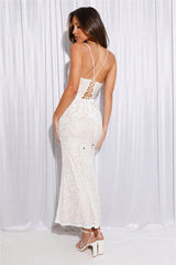 Charcuterie Board Midi Dress White